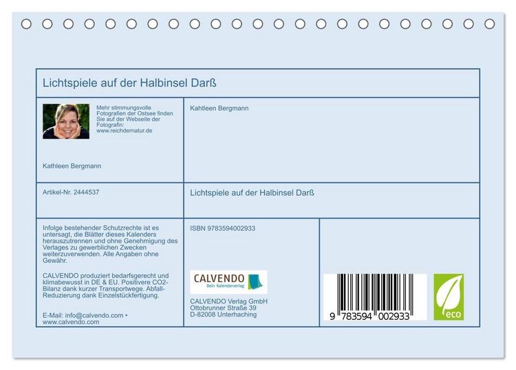 Produktbild: Lichtspiele auf der Halbinsel Dar&szlig; (Tischkalender 2027 DIN A5 quer), CALVENDO Monatskalender
