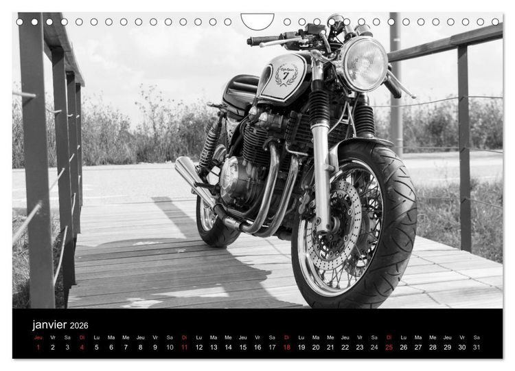 Produktbild: Une moto de caract&egrave;re (Calendrier mural 2026 DIN A4 vertical), CALVENDO calendrier mensuel