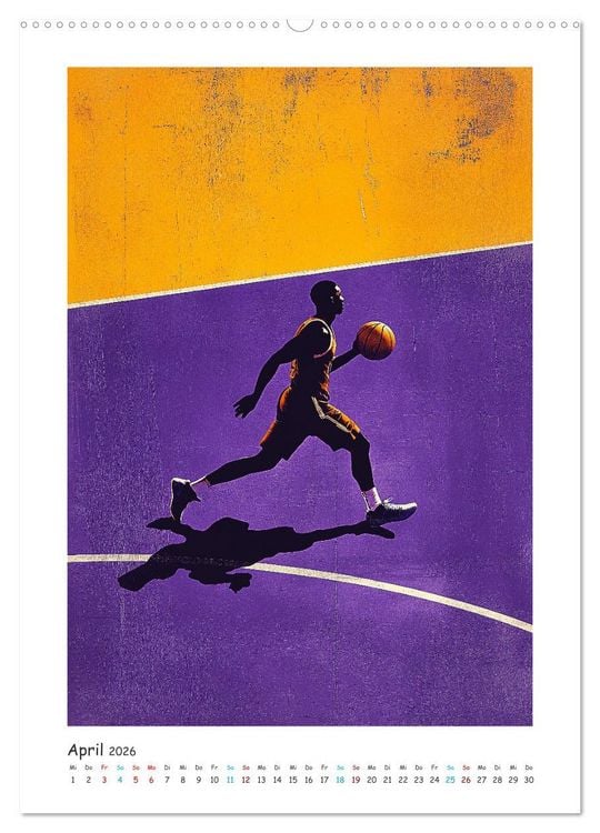 Produktbild: Basketball im Blut (hochwertiger Premium Wandkalender 2026 DIN A2 hoch), Kunstdruck in Hochglanz