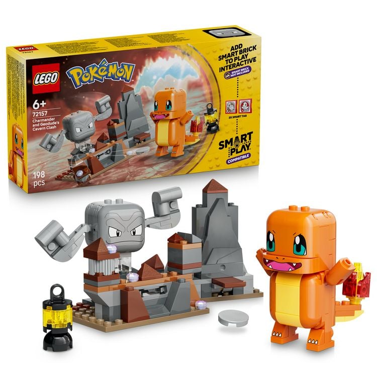 Produktbild: LEGO Pok&eacute;mon SMART Play: Glumandas und Kleinsteins H&ouml;hlenduell kompatibles Set 72157