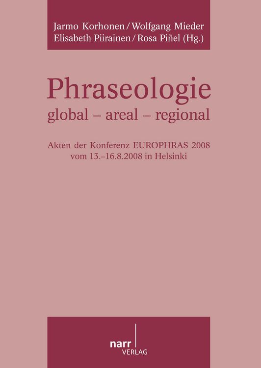 Produktbild: Phraseologie global - areal - regional