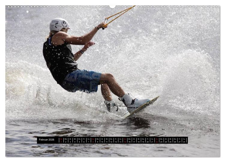 Produktbild: Wakeboarding (hochwertiger Premium Wandkalender 2026 DIN A2 quer), Kunstdruck in Hochglanz
