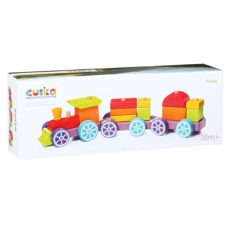 Produktbild: Holzzug Regenbogen Express 15 Teile
