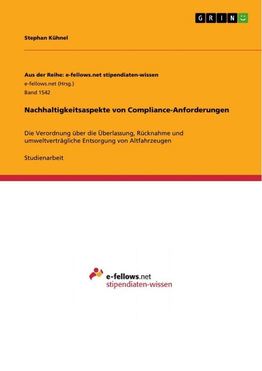 Produktbild: Nachhaltigkeitsaspekte von Compliance-Anforderungen