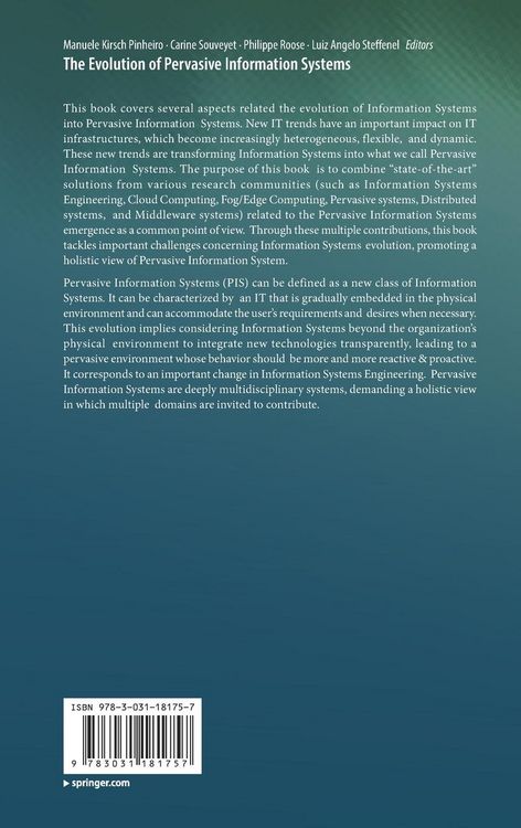Produktbild: The Evolution of Pervasive Information Systems