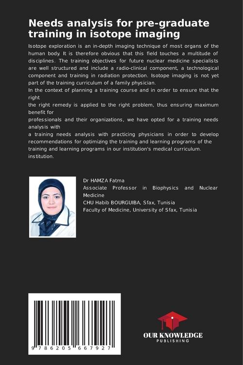 Produktbild: Needs analysis for pre-graduate training in isotope imaging