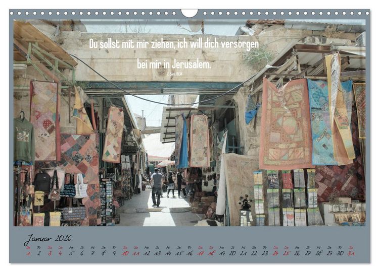 Produktbild: Mit der Bibel in der Hand durch das Heilige Land - Jerusalem (Wandkalender 2026 DIN A3 quer), CALVENDO Monatskalender
