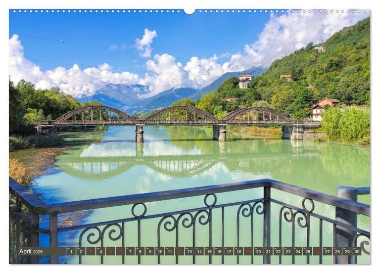 Produktbild: Lago di Como - Italienisches Flair in den Alpen (hochwertiger Premium Wandkalender 2026 DIN A2 quer), Kunstdruck in Hochglanz