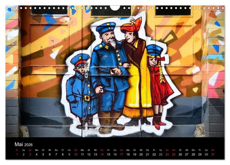 Produktbild: Urbane Kunst - Streetart 2026 (Wandkalender 2026 DIN A3 quer), CALVENDO Monatskalender