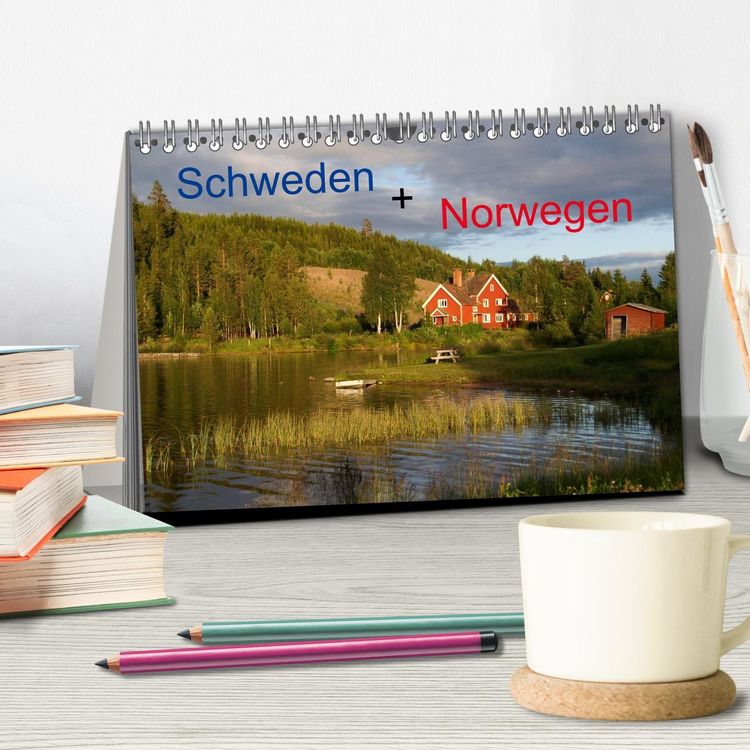 Produktbild: Schweden + Norwegen (Tischkalender 2026 DIN A5 quer), CALVENDO Monatskalender