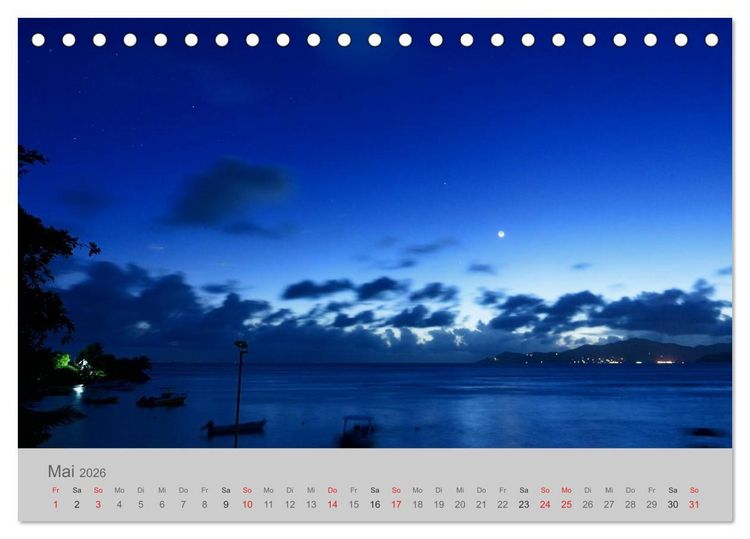 Produktbild: Lichtblicke - Seychellen (Tischkalender 2026 DIN A5 quer), CALVENDO Monatskalender