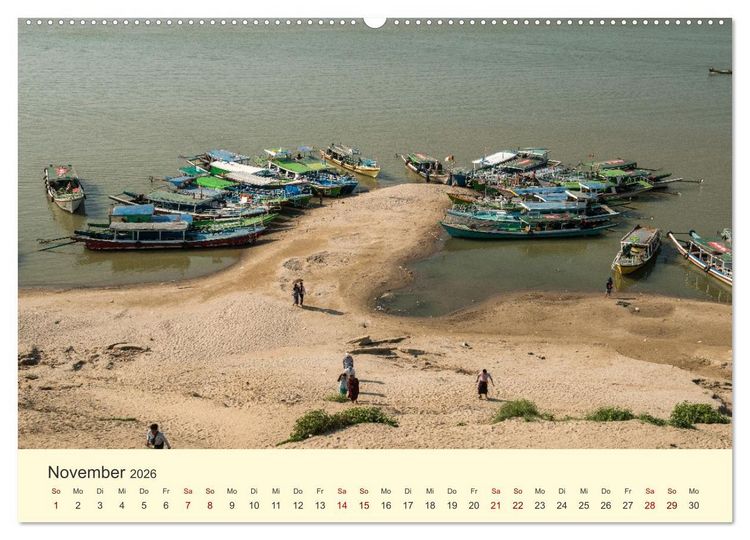Produktbild: Leben in Myanmar (hochwertiger Premium Wandkalender 2026 DIN A2 quer), Kunstdruck in Hochglanz