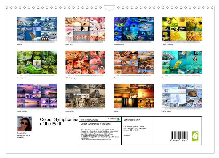 Produktbild: Colour Symphonies of the Earth (Wall Calendar 2026 DIN A3 landscape), CALVENDO 12 Month Wall Calendar