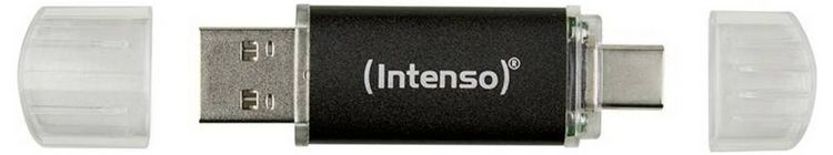 Produktbild: Intenso Twist Line USB-Stick Retail 256 GB Anthrazit 3539492 USB-C&reg; (USB 3.2 Gen 1), USB-A (USB 3.2 Gen 1)