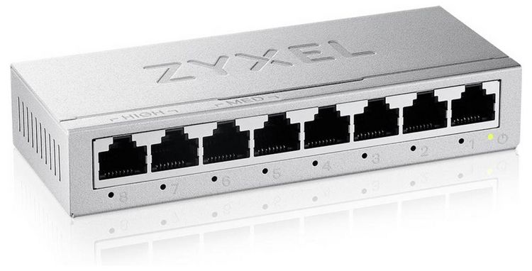 Produktbild: ZyXEL ZY-GS108BV5 GS-108B v5 8 Ports Netzwerk Switch 8 Port 2000 MBit/s