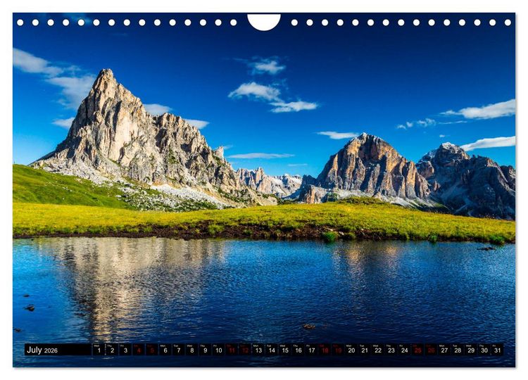 Produktbild: The Dolomites Mountains (Wall Calendar 2026 DIN A4 landscape), CALVENDO 12 Month Wall Calendar