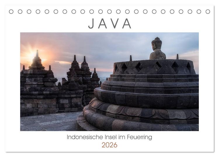 Produktbild: Java, Indonesische Insel im Feuerring (Tischkalender 2026 DIN A5 quer), CALVENDO Monatskalender