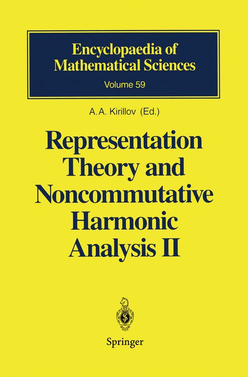 Produktbild: Representation Theory and Noncommutative Harmonic Analysis II