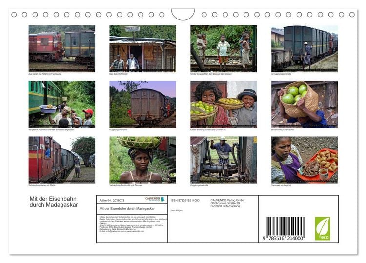 Produktbild: Mit der Eisenbahn durch Madagaskar (Wandkalender 2026 DIN A4 quer), CALVENDO Monatskalender