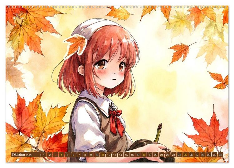 Produktbild: Manga-Momente (hochwertiger Premium Wandkalender 2026 DIN A2 quer), Kunstdruck in Hochglanz