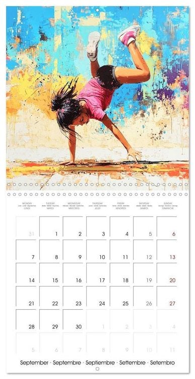 Produktbild: Disciplines olympiques en peinture (Calendrier mural carr&eacute; 2026 30x30 cm) Calendrier double avec une page pour vos prises de notes