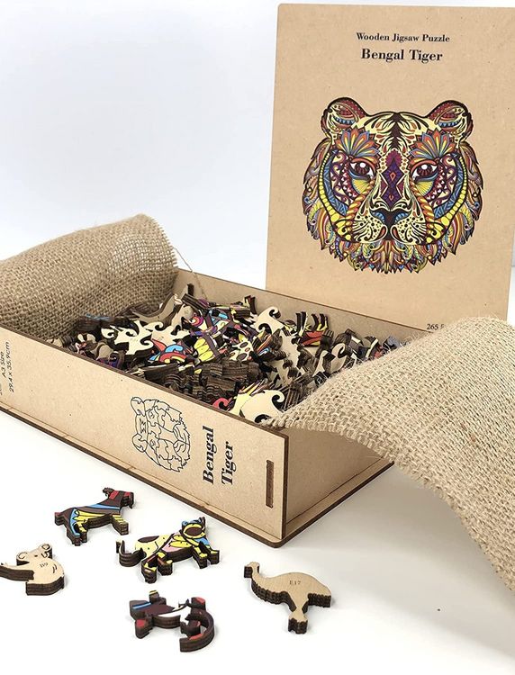 Produktbild: Craft Buddy PUZZWD-01 - Wooden Jigsaw Puzzle, Bengal Tiger, Holzpuzzle, A3