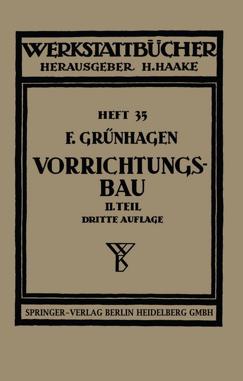 Produktbild: Der Vorrichtungsbau