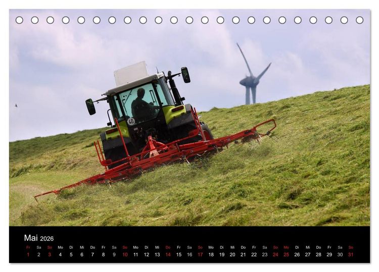 Produktbild: Trecker & Co. bei der Arbeit - Landwirtschaft in Ostfriesland (Tischkalender 2026 DIN A5 quer), CALVENDO Monatskalender