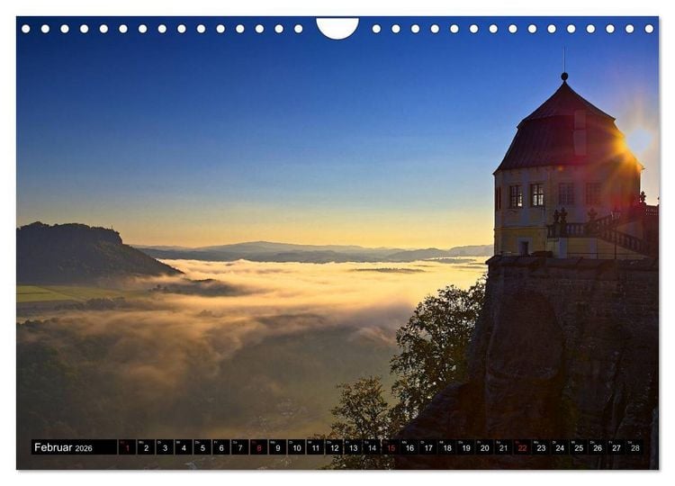 Produktbild: Nebelwelten S&auml;chsische Schweiz (Wandkalender 2026 DIN A4 quer), CALVENDO Monatskalender