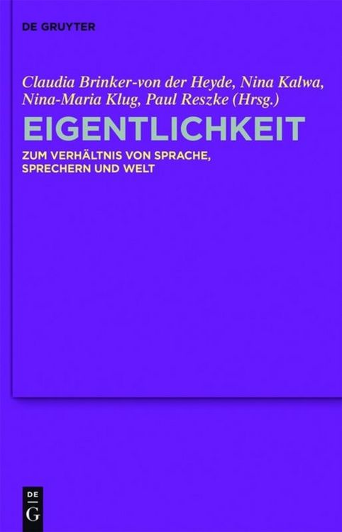 Produktbild: Eigentlichkeit
