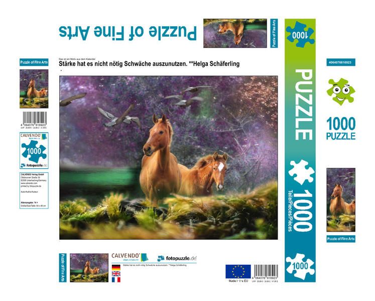 Produktbild: CALVENDO Puzzle St&auml;rke hat es nicht n&ouml;tig Schw&auml;che auszunutzen. **Helga Sch&auml;ferling | 1000 Teile Lege-Gr&ouml;&szlig;e 64x48cm Foto-Puzzle f&uuml;r gl&uuml;ckliche Stunden