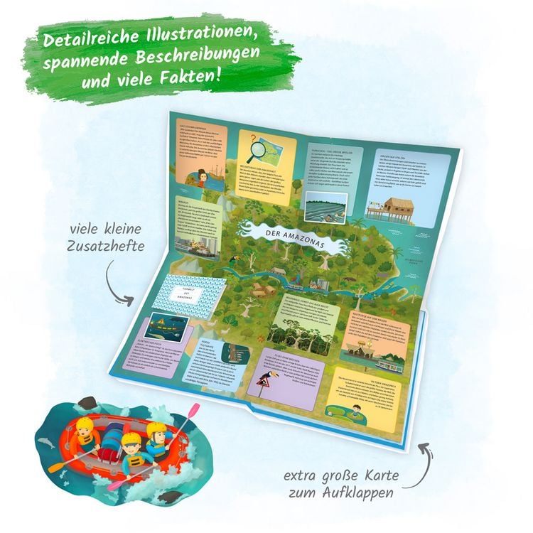 Produktbild: Tr&ouml;tsch Kinderatlas Das gro&szlig;e Entdeckerbuch Atlas der Fl&uuml;sse