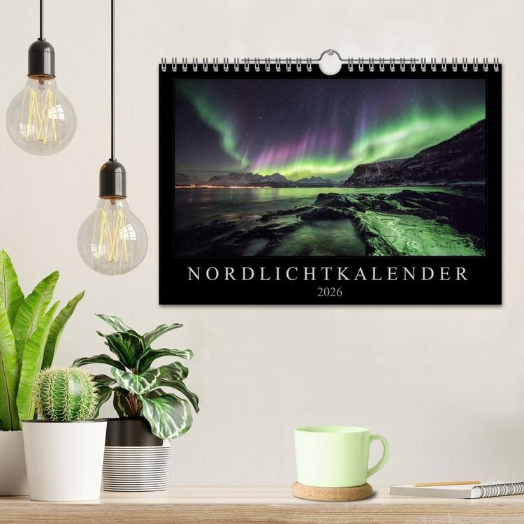 Produktbild: Nordlichtkalender (Wandkalender 2026 DIN A4 quer), CALVENDO Monatskalender