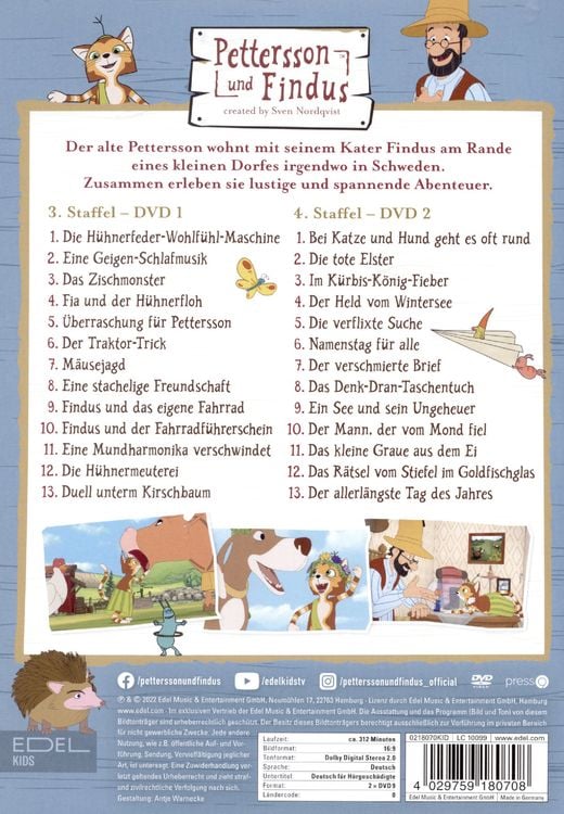 Produktbild: Pettersson und Findus - Staffelbox 3+4 [2 DVDs]