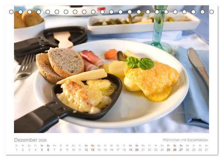Produktbild: Der K&auml;sekalender Edel und lecker (Tischkalender 2026 DIN A5 quer), CALVENDO Monatskalender