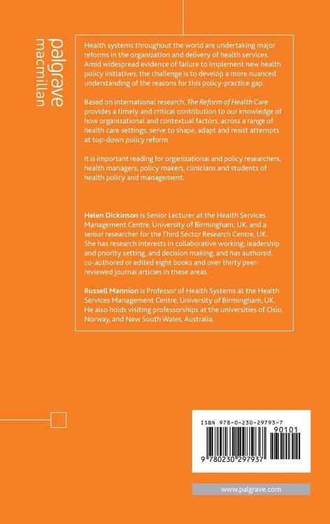 Produktbild: The Reform of Health Care