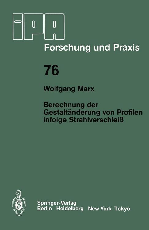 Produktbild: Berechnung der Gestalt&auml;nderung von Profilen infolge Strahlverschlei&szlig;