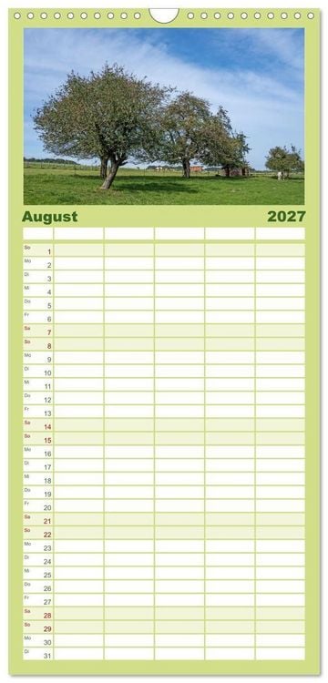 Produktbild: Familienplaner 2027 - Romantisches Wegberg mit 5 Spalten (Wandkalender, 21 x 45 cm) CALVENDO