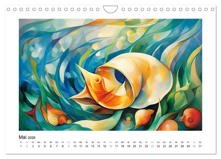 Produktbild: Unterwasserwelt, bunt und wundersch&ouml;n (Wandkalender 2026 DIN A4 quer), CALVENDO Monatskalender