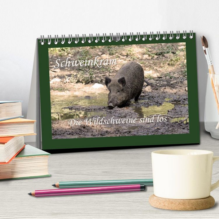 Produktbild: Schweinkram - Die Wildschweine sind los (Tischkalender 2026 DIN A5 quer), CALVENDO Monatskalender