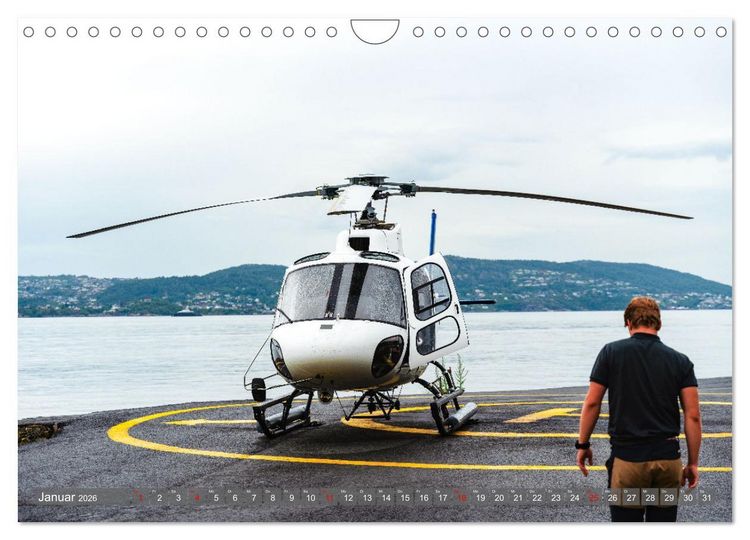 Produktbild: Norwegen aus dem Hubschrauber - Luftaufnahmen und Panorama (Wandkalender 2026 DIN A4 quer), CALVENDO Monatskalender