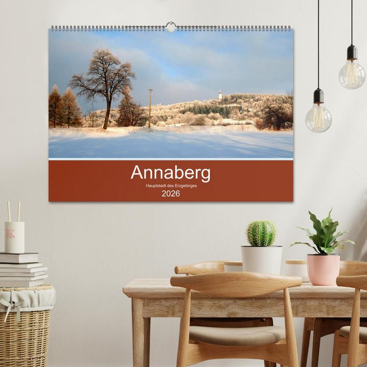 Produktbild: Annaberg - Hauptstadt des Erzgebirges (Wandkalender 2026 DIN A2 quer), CALVENDO Monatskalender