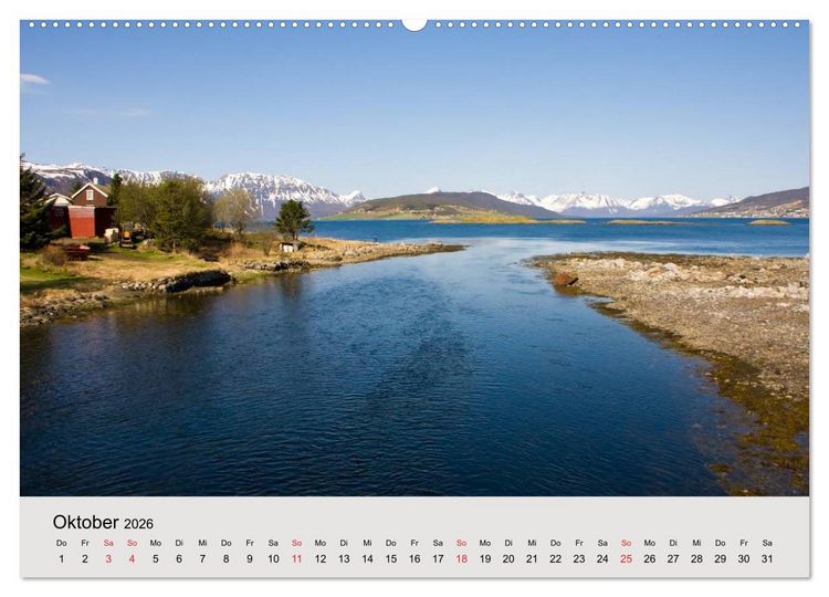 Produktbild: Mit den Hurtigruten unterwegs (hochwertiger Premium Wandkalender 2026 DIN A2 quer), Kunstdruck in Hochglanz