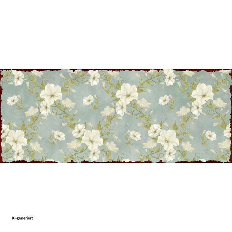 Produktbild: HTI-Living Gartenbank Celia Petunien Metallbank schwarz mit Motiv Sitzfl&auml;che 109 cm