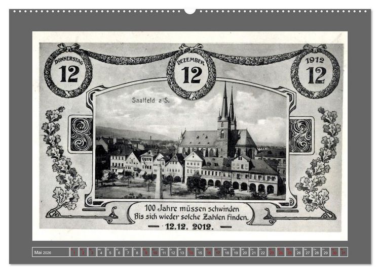 Produktbild: Gru&szlig; aus Saalfeld an der Saale (Wandkalender 2026 DIN A2 quer), CALVENDO Monatskalender