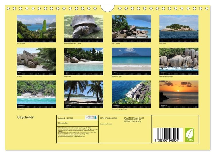 Produktbild: Seychellen (Wandkalender 2026 DIN A4 quer), CALVENDO Monatskalender