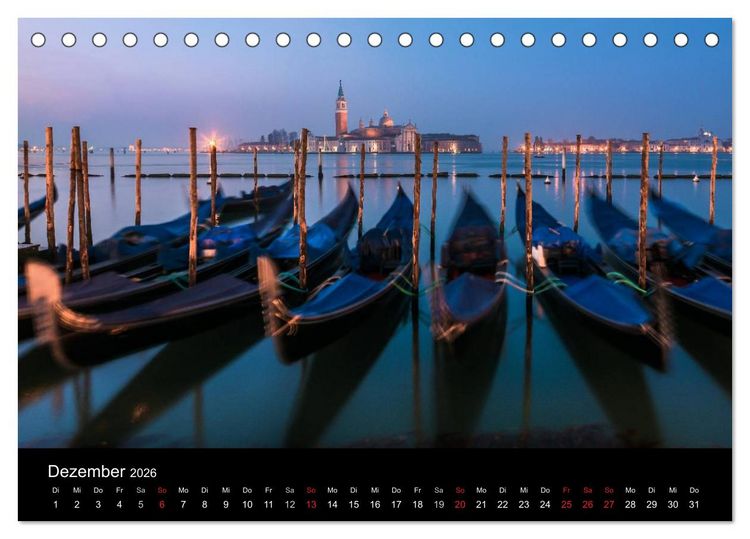 Produktbild: Venedig - Facetten einer Lagunenstadt (Tischkalender 2026 DIN A5 quer), CALVENDO Monatskalender