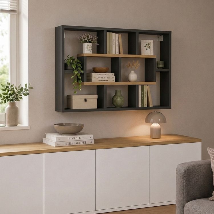 Wandregal 10 Fächer Hängeregal 85 x 48 cm Opila kaufen
