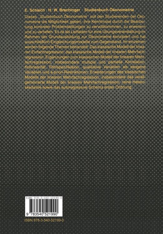Produktbild: Studienbuch &Ouml;konometrie