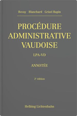 Produktbild: Proc&eacute;dure administrative vaudoise